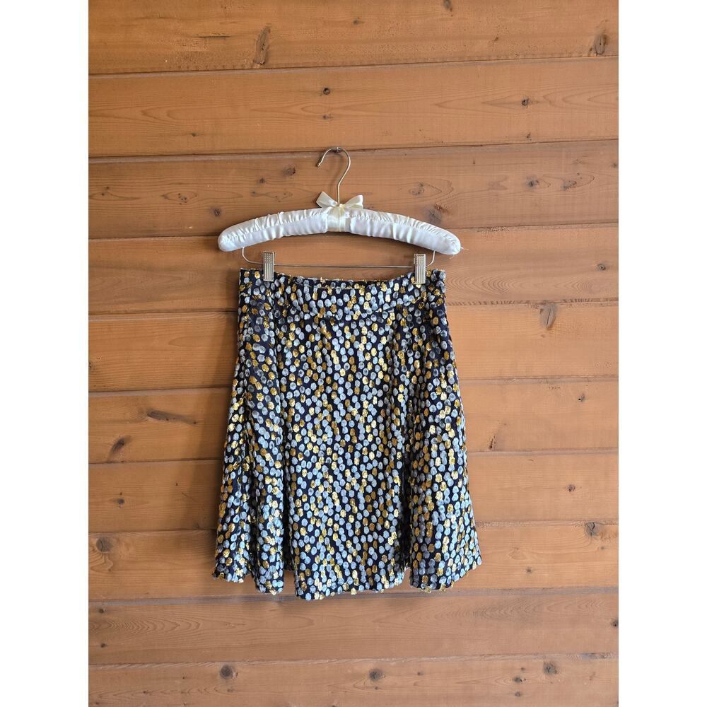 Modcloth Skirt Tinsel Sway This Way Metallic Holiday Y2K Dotted S Fairycore 90s